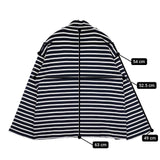 ORCIVAL ボーダー ハーフジップ ハイネック カットソー ネイビー ホワイト レディース オーシバル/オーチバル【中古】5-0901M∞