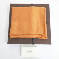 LOUIS VUITTON モノグラム 大判スカーフ シルク スカーフ オレンジ レディース ルイ・ヴィトン【中古】5-0603G◎