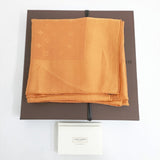 LOUIS VUITTON モノグラム 大判スカーフ シルク スカーフ オレンジ レディース ルイ・ヴィトン【中古】5-0603G◎