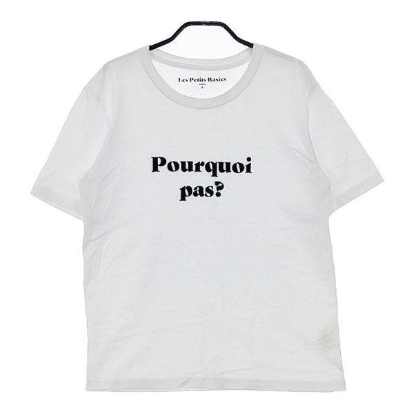 Les Petits Basics Pourquoi Pas Tee アパルトモン購入 半袖Ｔシャツ カットソー ホワイト レディース ルベーシック【中古】5-0528S∞