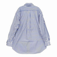 MUSE de Deuxieme Classe BOYS BIGシャツ 定価19800円 17050500410010 ストライプ コットン 日本製 長袖シャツ ブルー ホワイト レディース ミューズドゥドゥーズィエムクラス【中古】5-0701G△