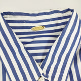 MUSE de Deuxieme Classe BOYS BIGシャツ 定価19800円 17050500410010 ストライプ コットン 日本製 長袖シャツ ブルー ホワイト レディース ミューズドゥドゥーズィエムクラス【中古】5-0701G△