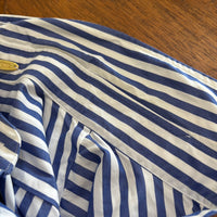 MUSE de Deuxieme Classe BOYS BIGシャツ 定価19800円 17050500410010 ストライプ コットン 日本製 長袖シャツ ブルー ホワイト レディース ミューズドゥドゥーズィエムクラス【中古】5-0701G△