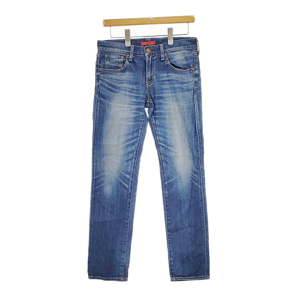RED CARD Anniversary 20th ボーイフレンドデニムパンツ ジーンズ ストレッチ素材 64503 デニムパンツ ブルー レディース レッドカード【中古】5-0701G△