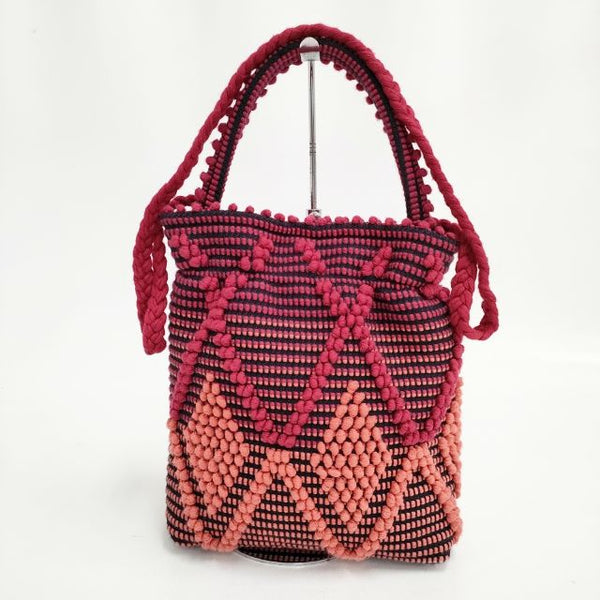 Antonello Tedde SM POUCH BAG ROMBI 2way ショルダーバッグ トートバッグ レッド ピンク レディース アントネッロテッデ【中古】5-0626G∞