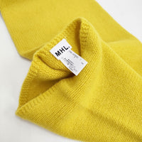 MHL. 595-4278503 PULL THROUGH SCARF 定価22000円 マフラー 24AW イエロー レディース エムエイチエル【中古】5-0401T♪