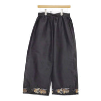 TOWAVASE 28-0031A Manon Pants シルク 刺繍 マノンパンツ 定価61600円 日本製 パンツ 24AW ブラック レディース トワヴァーズ【中古】5-0401M♪