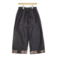 TOWAVASE 28-0031A Manon Pants シルク 刺繍 マノンパンツ 定価61600円 日本製 パンツ 24AW ブラック レディース トワヴァーズ【中古】5-0401M♪