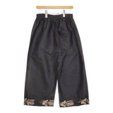 TOWAVASE 28-0031A Manon Pants シルク 刺繍 マノンパンツ 定価61600円 日本製 パンツ 24AW ブラック レディース トワヴァーズ【中古】5-0401M♪