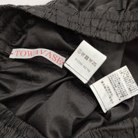 TOWAVASE 28-0031A Manon Pants シルク 刺繍 マノンパンツ 定価61600円 日本製 パンツ 24AW ブラック レディース トワヴァーズ【中古】5-0401M♪