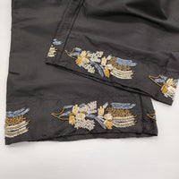 TOWAVASE 28-0031A Manon Pants シルク 刺繍 マノンパンツ 定価61600円 日本製 パンツ 24AW ブラック レディース トワヴァーズ【中古】5-0401M♪