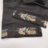 TOWAVASE 28-0031A Manon Pants シルク 刺繍 マノンパンツ 定価61600円 日本製 パンツ 24AW ブラック レディース トワヴァーズ【中古】5-0401M♪