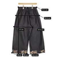TOWAVASE 28-0031A Manon Pants シルク 刺繍 マノンパンツ 定価61600円 日本製 パンツ 24AW ブラック レディース トワヴァーズ【中古】5-0401M♪