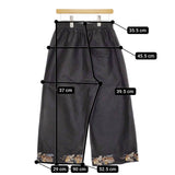 TOWAVASE 28-0031A Manon Pants シルク 刺繍 マノンパンツ 定価61600円 日本製 パンツ 24AW ブラック レディース トワヴァーズ【中古】5-0401M♪