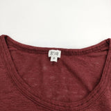 Vlas Blomme コルトレイクリネン ノースリーブ Ｔシャツ カットソー ワインレッド レディース ヴラスブラム【中古】5-0528S∞