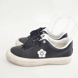 MARY QUANT アイコンデイジーバイカラー スニーカー サイズS スニーカー ブラック ホワイト レディース マリークヮント【中古】5-1210G◎