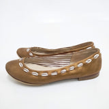 HENRY CUIR レザー サイズ35 パンプス ブラウン レディース アンリークイール【中古】5-1203G◎