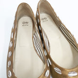 HENRY CUIR レザー サイズ35 パンプス ブラウン レディース アンリークイール【中古】5-1203G◎