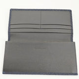 印傳屋 未使用品 上原勇七 鹿革 レザー 小銭入れなし 長財布 ネイビー レディース 印傳屋【中古】5-0512G∞
