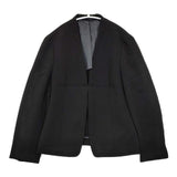 J.PRESS セラテリーダブルクロス ノーカラー ジャケット 定価36960円 JKGJGS0042 テーラードジャケット 24AW ブラック レディース ジェイプレス【中古】5-1101M∞