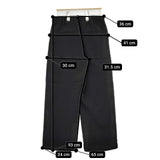 J.PRESS セラテリーダブルクロス セミワイド パンツ 定価22990円 PRGJGS0041 パンツ 24AW ブラック レディース ジェイプレス【中古】5-1101T∞