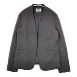 J.PRESS T/Rアルガンシルク ノーカラー ジャケット 24AW グレー レディース ジェイプレス【中古】5-1204M∞