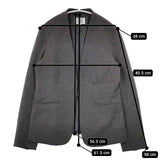 J.PRESS T/Rアルガンシルク ノーカラー ジャケット 24AW グレー レディース ジェイプレス【中古】5-1204M∞