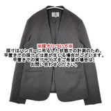 J.PRESS T/Rアルガンシルク ノーカラー ジャケット 24AW グレー レディース ジェイプレス【中古】5-1204M∞
