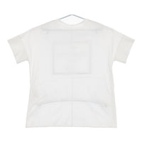 design aera デザインアエラ 未使用品 エンボスPt 前裾ドロスト 半袖Ｔシャツ カットソー ホワイト レディース【中古】5-0709S∞
