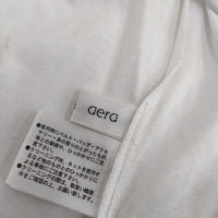 design aera デザインアエラ 未使用品 エンボスPt 前裾ドロスト 半袖Ｔシャツ カットソー ホワイト レディース【中古】5-0709S∞