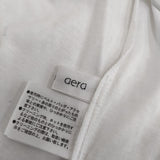 design aera デザインアエラ 未使用品 エンボスPt 前裾ドロスト 半袖Ｔシャツ カットソー ホワイト レディース【中古】5-0709S∞