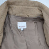 Honnete オーバーサイズドトレンチ カシミヤ混 定価58300円 ベルト付き トレンチコート キャメル レディース オネット【中古】5-1101T∞