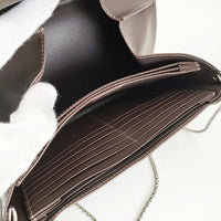 HIROKO HAYASHI クラッチ ロングウォレット チェーン付き 小銭入れなし 長財布 ブラウン レディース ヒロコハヤシ【中古】5-0512G∞