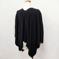 JOSEPH シルクカシミヤ ケープ プルオーバー ポンチョ ブラック レディース ジョセフ【中古】5-0917T∞
