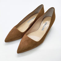 PELLICO ANDREA スエード チャンキーヒールパンプス 37.5サイズ 2593 定価50600円 パンプス キャメル レディース ペリーコ【中古】5-0717G◎