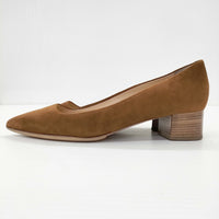 PELLICO ANDREA スエード チャンキーヒールパンプス 37.5サイズ 2593 定価50600円 パンプス キャメル レディース ペリーコ【中古】5-0717G◎