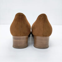 PELLICO ANDREA スエード チャンキーヒールパンプス 37.5サイズ 2593 定価50600円 パンプス キャメル レディース ペリーコ【中古】5-0717G◎
