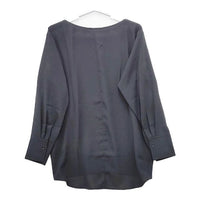 qualite サイドボタンTブラウス 定価14490円 ブラウス シャツ ブラック レディース カリテ【中古】5-0602M∞