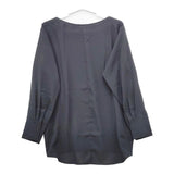 qualite サイドボタンTブラウス 定価14490円 ブラウス シャツ ブラック レディース カリテ【中古】5-0602M∞