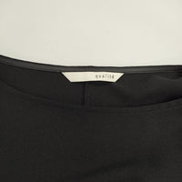 qualite サイドボタンTブラウス 定価14490円 ブラウス シャツ ブラック レディース カリテ【中古】5-0602M∞