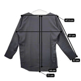 qualite サイドボタンTブラウス 定価14490円 ブラウス シャツ ブラック レディース カリテ【中古】5-0602M∞
