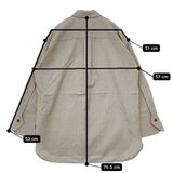 qualite ウールツイルシャツ 定価26400円 オーバーサイズ 長袖シャツ グレージュ レディース カリテ【中古】5-1029T∞