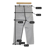 qualite e×qualite クロップドデニム 定価26400円 デニムパンツ ライトグレー レディース カリテ【中古】5-0821G∞
