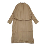 qualite ツイルシャツワンピース 定価24970円 比翼ボタン ベルト付き ワンピース キャメル レディース カリテ【中古】5-0821M∞