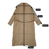 qualite ツイルシャツワンピース 定価24970円 比翼ボタン ベルト付き ワンピース キャメル レディース カリテ【中古】5-0821M∞