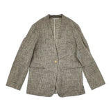 qualite シルクネップツイードジャケット 定価46200円 ジャケット グレー レディース カリテ【中古】5-0821M∞