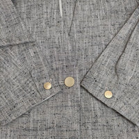 qualite シルクネップツイードジャケット 定価46200円 ジャケット グレー レディース カリテ【中古】5-0821M∞