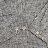 qualite シルクネップツイードジャケット 定価46200円 ジャケット グレー レディース カリテ【中古】5-0821M∞