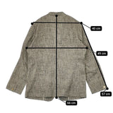 qualite シルクネップツイードジャケット 定価46200円 ジャケット グレー レディース カリテ【中古】5-0821M∞