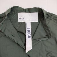 TICCA ビブヨークチュニック 定価29700円 TBAA-036 ブラウス シャツ グリーン レディース ティッカ【中古】5-0821M∞